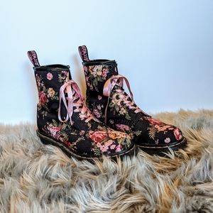 Dr. Martens Floral Combat Boots